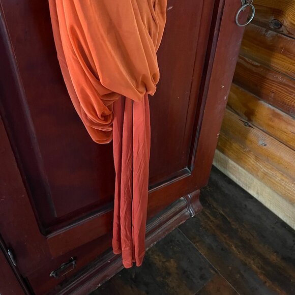 David's Bridal Sleeveless Lined Bridesmaid/Prom Gown, Color: Sienna, Size 0 - Picture 6 of 12